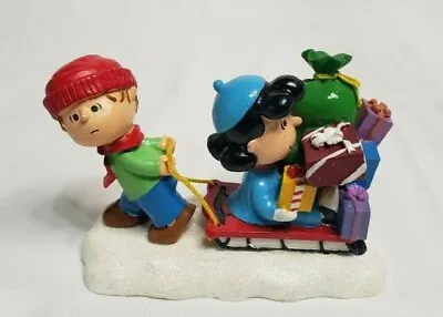 Snoopy Peanuts Department 56 Christmas Lucy Gets A Ride Figurine • $68.95