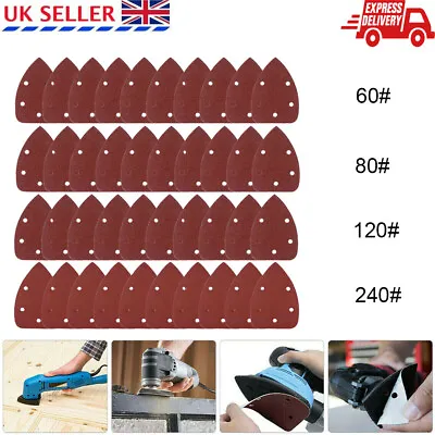 £6.59 • Buy 40pcs Mouse Sanding Sheets For Black And Decker Mouse Palm Sander Pads Sandpaper