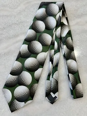 RALPH MARTIN Men’s Just Balls Golf Tie 1995 Made USA ￼Titleist CALLAWAY Golfing • $10