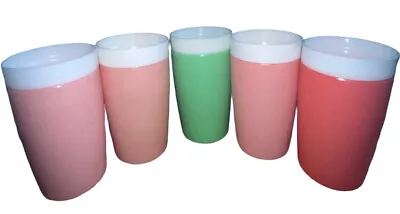 Lot Of  5 Vintage MCM Bolero Therm-O-Ware 5.25” Tumblers Assorted Colors 50-60s • $14.99