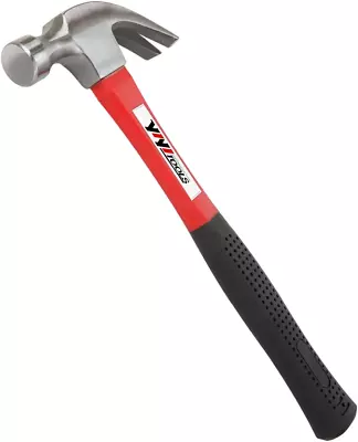 YIYITOOLS Claw Hammer With Fiberglass Handle – 16-oz Red And Black YY-1-003 • $12.75