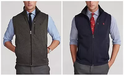 NWT Men’s Polo Ralph Lauren Fleece Mockneck Vest S - 2XL MSRP $148 • $107.99