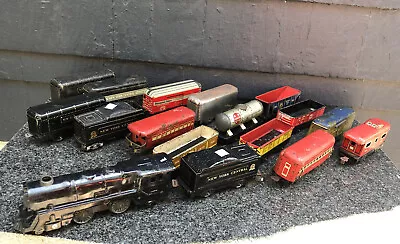 Pre-War Marx Assorted Lot Of Tinplate Train Cars + Loco/Tender O Gauge 17pcs • $99.99