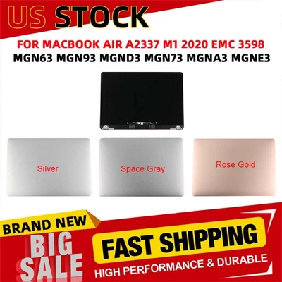 $182.99 • Buy For MacBook Air A2337 M1 LCD Screen Display Gray Silver Gold Assembly EMC 3598