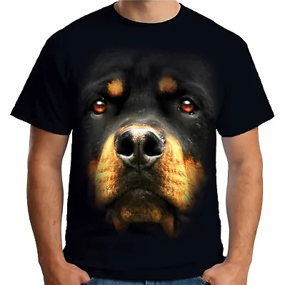 £11.45 • Buy Velocitee Mens T-Shirt Rottweiler Face Big Dog Head A18070