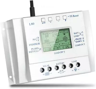 MPPT Solar Panel Regulator LCD 10A-80A 12V/24V Charge Controller 3 Timer G3 • $44.99