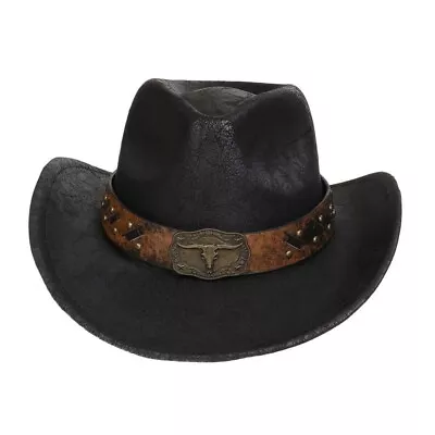 Vintage Black Denim Western Hat Unisex • $18