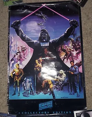 Vintage 1994 Star Wars The Empire Strikes Back 21x32 Original Poster Flaws • $20