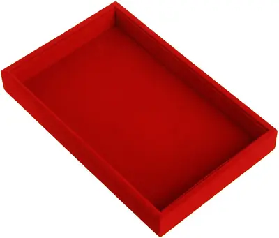 Stackable Jewelry Trays Inserts Velvet Catch All Jewelry Display Tray Case - Red • $23.74