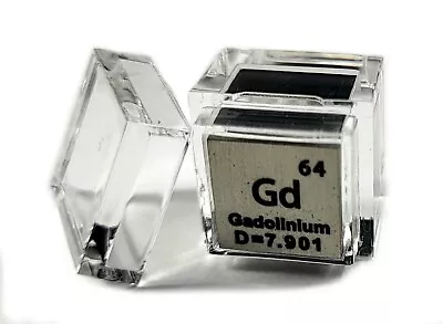 Metal Cube 99.9% Pure Periodic Table Element Engraved Density Collection + Case • $43.16