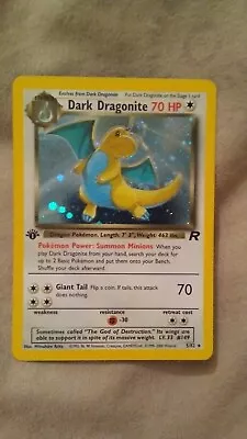 2000 Pokemon Game Team Rocket 1st Edition Dark Dragonite Holo Rare 5/82 #5 • $250