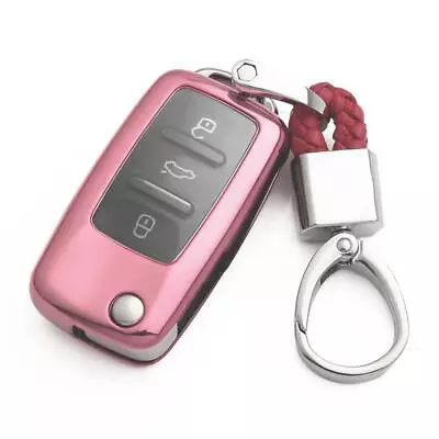 Flip Key Fob Chain Accessories Cover Case For VW Jetta Golf6 Passat B7 MK5 Jetta • $12.34