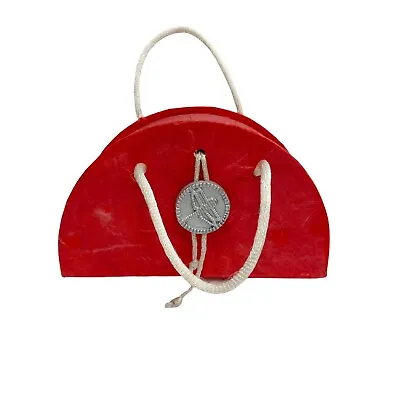 $5.99 • Buy Piercing Pagoda Red Papier Mache Gift Box Mini Purse Satin Lined Dragonfly Zale