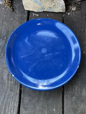 3 Mamma Ro Large Blue Dinner Plates Made In Italy • $34.99