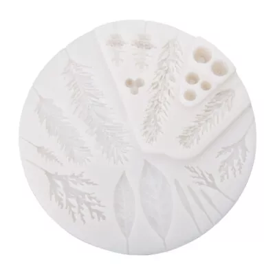 Pinecone Fondant Mold Winter Foliage Flower Silicone Mold Pine Branch Resin Mold • $17.50