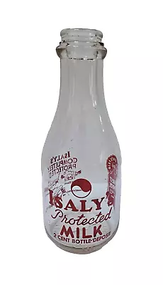 Vintage ISALY'S DAIRY Quart Glass Milk Bottle 2 Cent Bottle Deposit Youngstown • $47.99