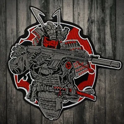 Military Arms Chapter Embroidery Samurai Iron On Patch With Sword Japanese • $17