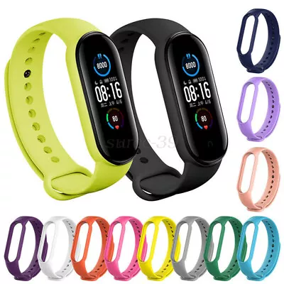 Pack Of 10 For Xiaomi Mi Band 3-7 Silicone Wristband Bracelet Replacement Strap • $22.22