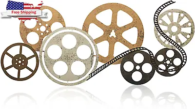 Metal Movie Reel Wall Art Abstract Antique Movie Theater Decor Beautiful Movie ⭐ • $21.87