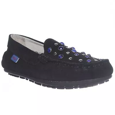 Umi Morie Girls Slip-On Moccasin Shoes Black Size US 11 EUR 27 • £24.31