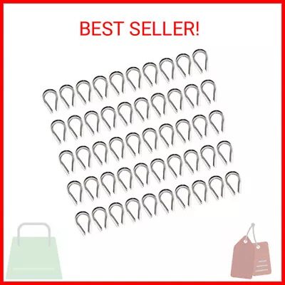 M2 304 Stainless Steel 1/16 Inch - 3/32 Inch Diameter Wire Rope Cable Thimbles.. • $14.46