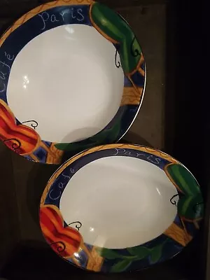 CAFE PARIS 94 SOUP BOWLS 2 VNTG REPLACEMENTS Read • $48.99