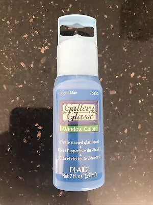 Plaid Gallery Glass Paint - 59 Ml - Bright Blue • £2.49