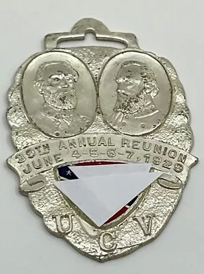 Original Civil War UCV Confederate ￼1929 Annual Reunion Watch Fob Die Struck ￼￼￼ • $150