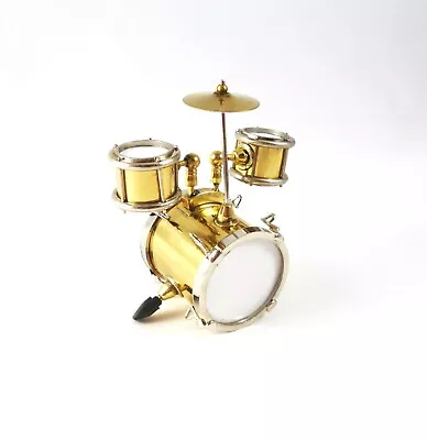  Dollhouse Miniature Small Metal Drum Set B0599 • $34.99