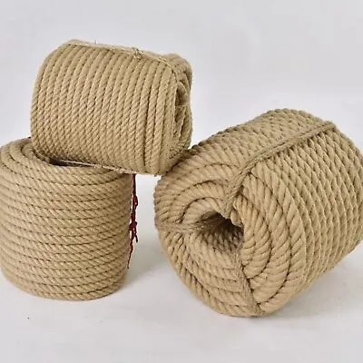 Twisted Manila Rope Jute Rope 4 Strands Thick Hemp Rope For For Docks Railings • $17.99