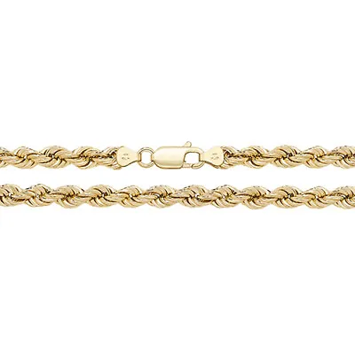  9ct Gold ROPE Chain Necklace - 4MM - 18 20 22 24 26 30 Inch • £339.95
