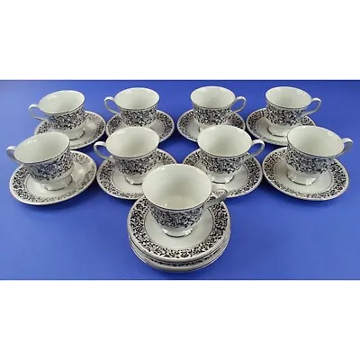 21 Piece Vintage SANGO China Niagara 3763 Coffee Tea Cup And Saucer Lot Set • $79.98