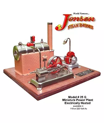 Jensen Live Steam Engine Model 25G Steam Plant - Wood Base Brand New In The Box • $450