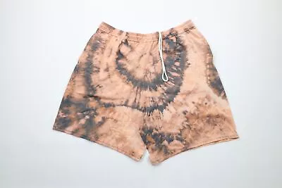 Vintage Streetwear Mens XL Distressed Acid Wash Above Knee Dad Shorts Trippy • $35.95