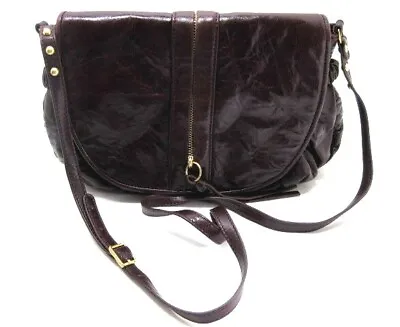 $160 • Buy Treesje Women's Stripped Cross-body Bag, Bordeaux  Purple,leather One Size