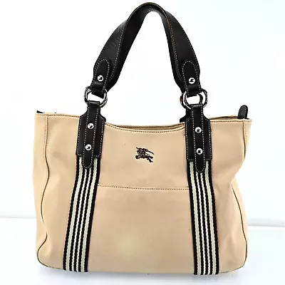 Burberry Hand Bag Canvas Leather R2860Y603 • $126