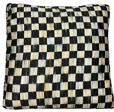 MacKenzie Childs Courtly Check Pillow REVERSIBLE Courtly Stripe New In Package • $95