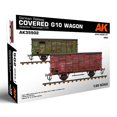 AK Interactive 35502 German Railway Covered G10 Wagon 1:35 Model Kit • £44.95