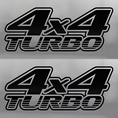 2 X 4x4 TURBO Sticker 210mm Pair Offroad 4wd Truck Ute Decal • $8.50