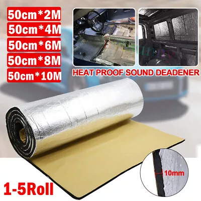 50CM*10m Sound Deadening Roll Car Van Heat Insulation 1CM Thick Closed Cell Foam • £33.99