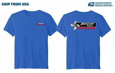 NEW Mercury Racing Propeller Logo T Shirt 100% Cutton Size S-5XL Ship From USA • $30.99