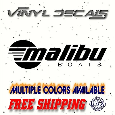 Malibu Boats Vinyl Sticker Decal / Car Truck Window Wake Surf Board Trailer • $4.24