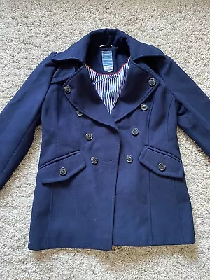 Women’s Next Long Coat Size 12  Navy • £14.50