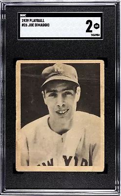 1939 Play Ball #26 Joe DiMaggio Rookie SGC 2 New York Yankees HOF Baseball Card • $1998.88