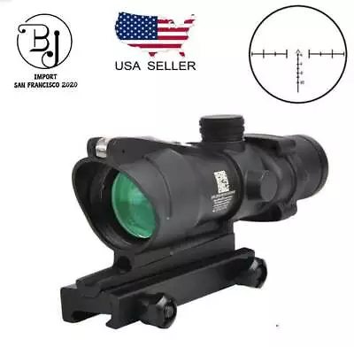 4X32 Acog Scope Fiber Optic Clone Sight Red Illuminated Chevron Reticle  • $89.99