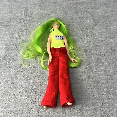 Vintage IDEAL Flatsy Gwen Doll Green Hair Yellow Top Red Pants • $39.99