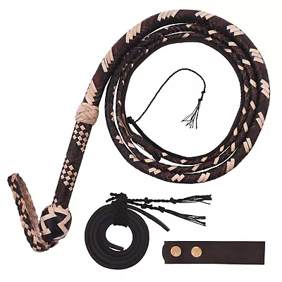 Genuine Cowhide Bullwhip 04 To 16 Feet Long 16 Plaits Heavy Indiana Jones Whip • $84.74