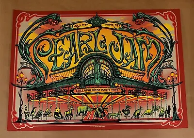 Pearl Jam Poster Paris 2022 Art By Munk One Show Edition • $140