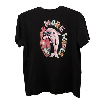 Pink Dolphin Mens Size XXL Black More Waves Short Sleeve T Shirt Tee Casual Top • $16.16