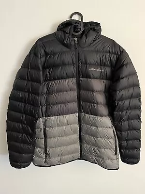 Eddie Bauer EB650 Down Puffer Jacket Hooded Mens Size Large Full Zip • $44.95